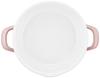 Fuji Enamel Double Handed Pot Casserole 18cm Ash Pink IH Compatible Enamel Cotton Series CTN-18W.AP