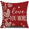 Classic Plaid Printed Pillowcase Valentine's Day Red Letters Love Home Sofa Decoration Cushion Pillow