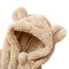 Baby Kids Fleece Hooded Coat Winter Warm Zipper Jacket Cute Bear Style