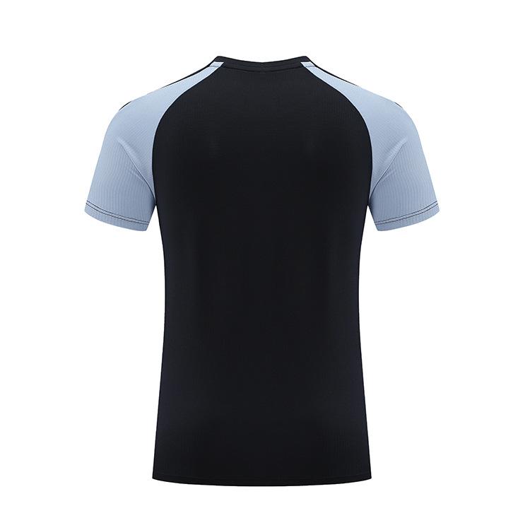 Men's Ice Silk Quick-Dry Crew Neck Sports Tee - Casual, Elastic, Short Sleeve Running Shirt