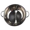 Hot Pot Twin Divided Stainless Steel Cookware Dish Plate Gas Stove Home Hotpot