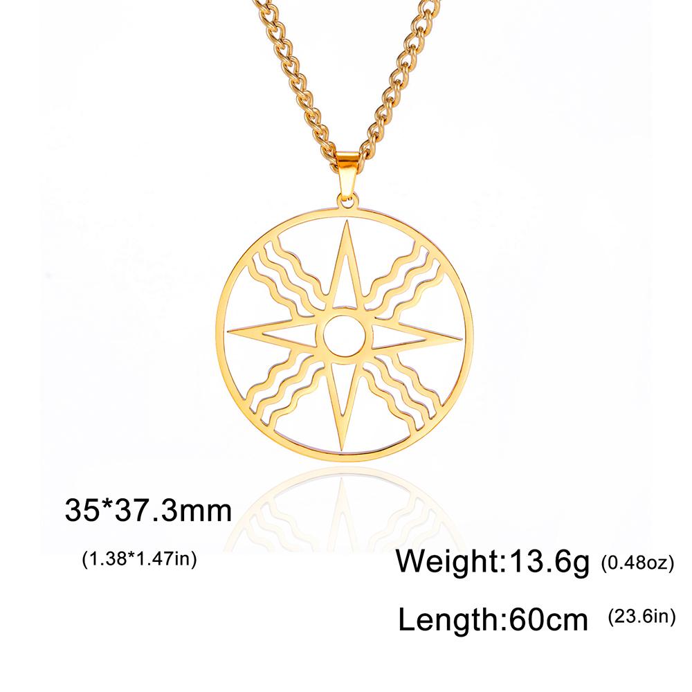 Dawapara Octagram Necklace Star of Ishtar Inanna Goddess Assyrian Star Pendant Stainless Steel Ancient Greek Mythology Jewelry
