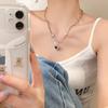 New black love pin necklace women's splicing accessories light luxury niche design clavicle chain