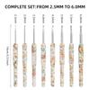 8pcs Flower Color Crochet Hooks Tool Set, MultiColor Ergonomic Design Knitting Needle Hooks, Ideal for Weaving Sweater, Scarf