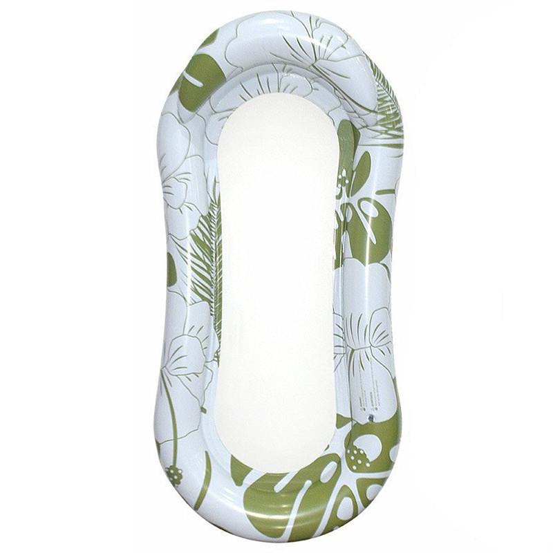 Flower Pattern Inflatable Lounger Portable Floating Bed Foldable Water Chair Wholesale