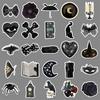 50 Sheets Gothic Dark Witch Horror Stickers: Hand-Painted Style for Phone Cases, Motorcycles, and Journals.