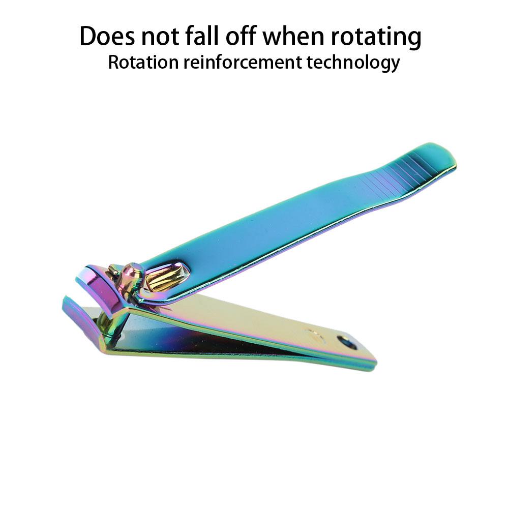 Plated Nail Clipper Carbon Steel Gradient Color Fashionable Nail Trimmer Cutter Manicure Tool