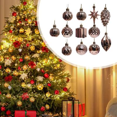 Christmas Tree Decorations Balls Ornaments Set DIY Xmas Decor for Holidays Festivals