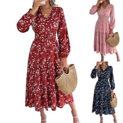 Women Casual Short Sleeve Summer Dresses Spring Patchwork Boho Floral Cocktail Party Dress
