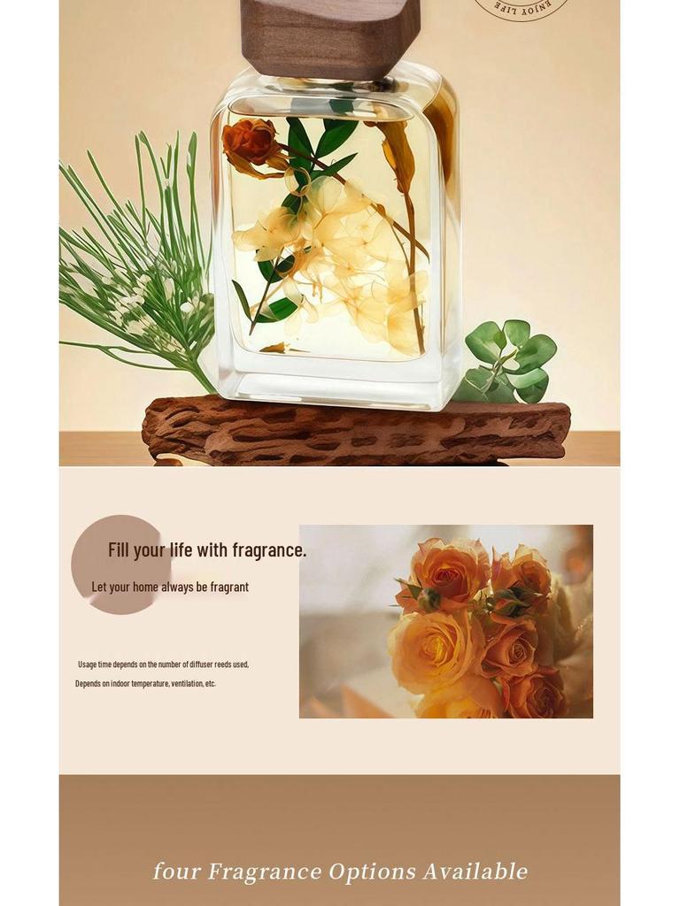 Luxury Preserved Flowers Aroma Diffuser Gift Box – Long-lasting Fragrance for Hotel Bedrooms & Souvenirs