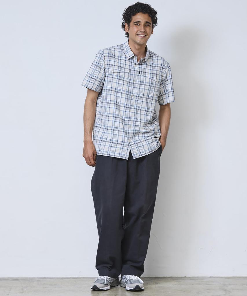LL Bean Sunsmart Cool Weave Short Japan Adobe 1000221330 Men's Shirt, Sleeve, Fit, S, Red/Navy Night, Red,