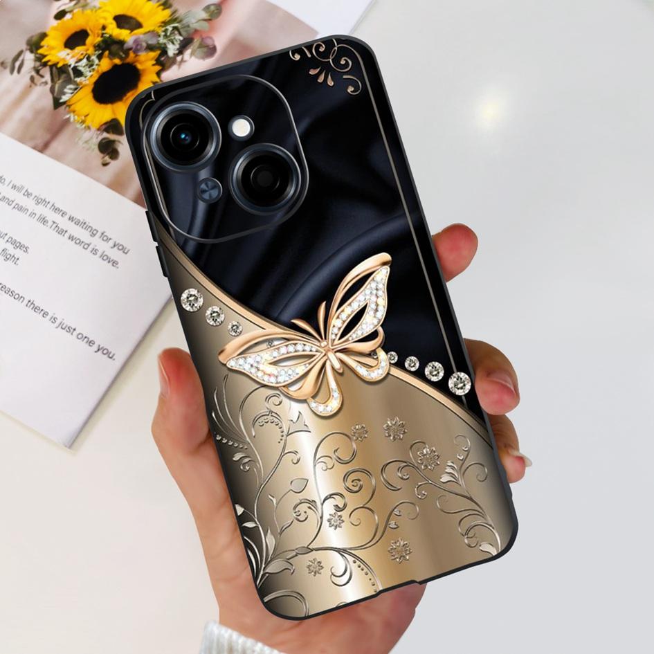For Phone Case Tecno Spark Go 1 Cover 2024 Popular Flower Soft Silicone Back Protective Cover For Tecno Spark Go 2025 Pop 9 Etui