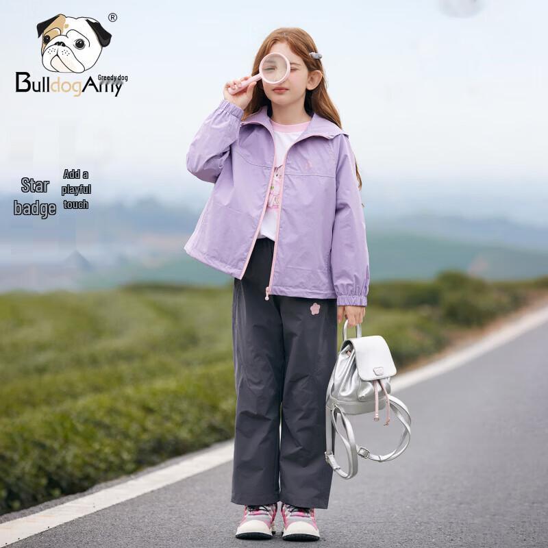 CHANZUIGOU Girls' Lightweight Outdoor Cargo Pants with Star Patch