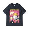 275 GSM Washed T-shirts 100% Cotton One Piece V45 Doflamingo Print Unisex Heavy Cotton T Shirt
