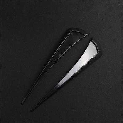 2 vordere Seitenkotflügel für Lüftungskiemen, glänzend schwarz, für Honda Civic 2016-2020