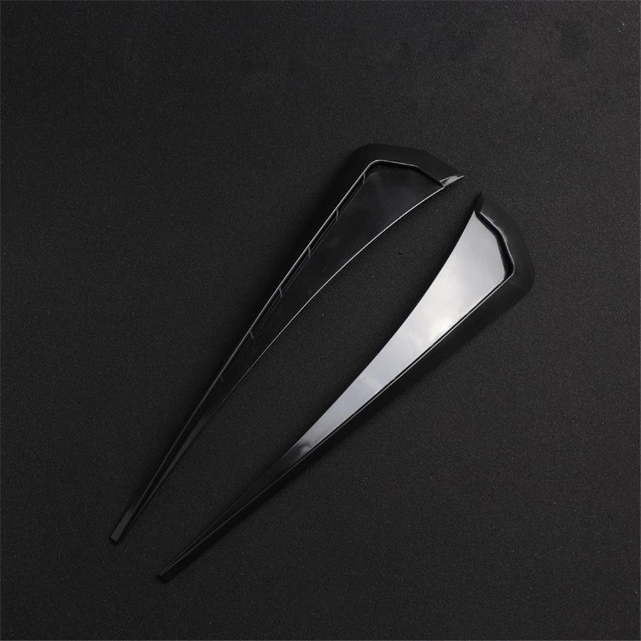

2 × Front Side Fender Cover Vent Gill Trim Gloss Black For Honda Civic 2016-2020