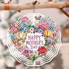 Open - 1pc Happy Mother's Day Patterned Mandala Wind Chime - Rotating Art Decor, Perfect for Garden, Patio & Home Decoration