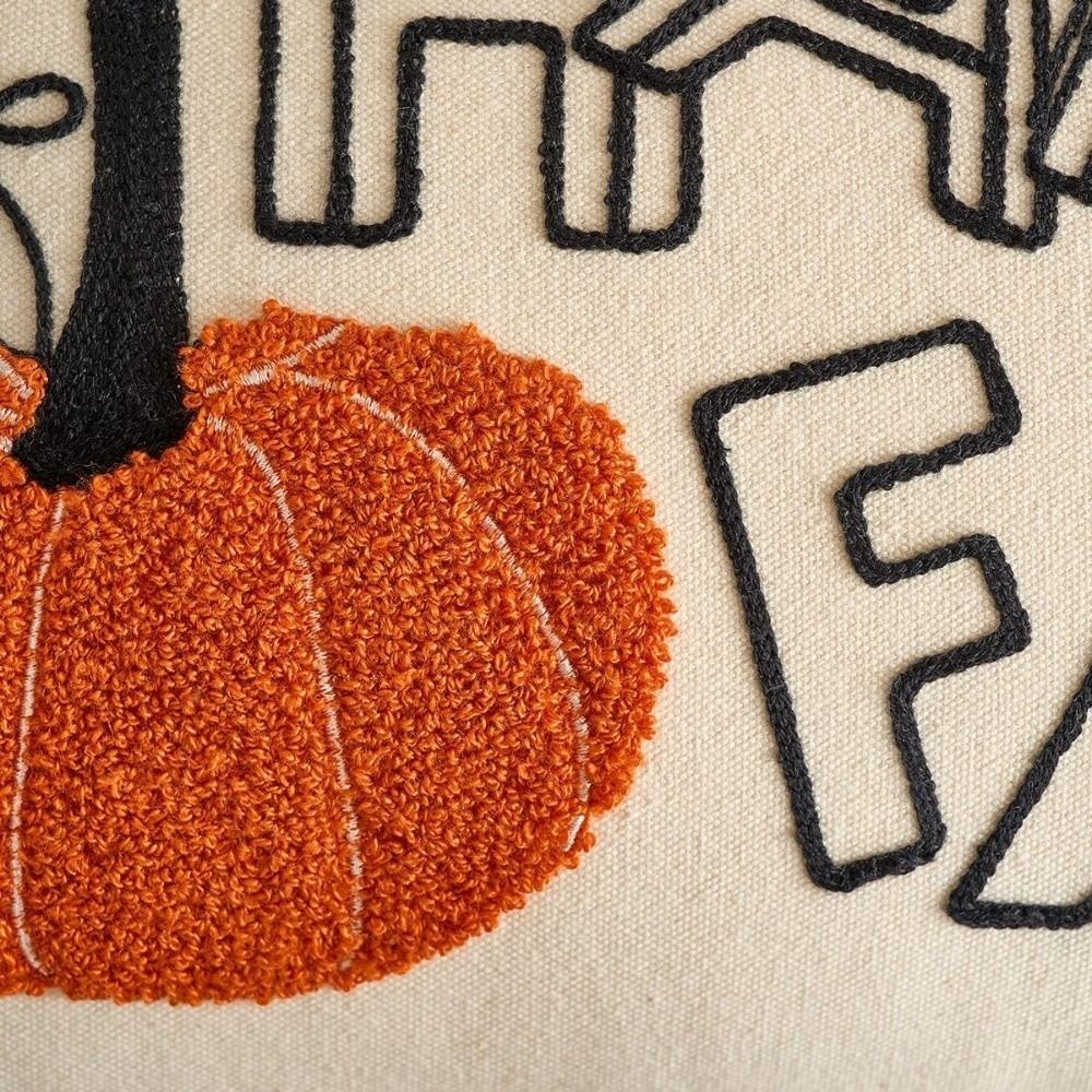 Maple Leaves Throw Pillow Cover Pumpkin Tufted Autumn Pillowcase Plush Pillow Covers  Fall Decor
