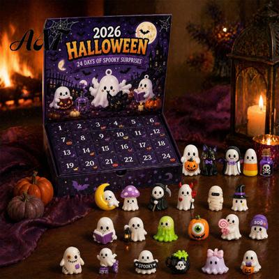 Halloween Advent Calendar 2026, 24 Day Ghost Countdown with Holiday Surprise Set Collectible Figures, Gifts for Kids Boys Girls, Party Favors