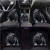 Jeu de 4 tapis de sol pour voiture motif tigre blanc froid - Couverture complète avant et arrière Accessoires d'intérieur, Tapis de véhicule en velours cristal Convient