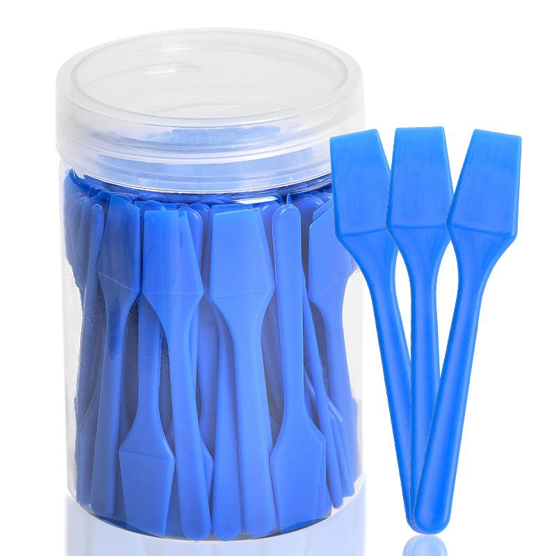 100 Pieces/box Cosmetic Spatulas Scoop Face Cream Mask Mud Mixing Plastic Spoon Beauty DIY Tools Eyes Facial Makeup Applicator