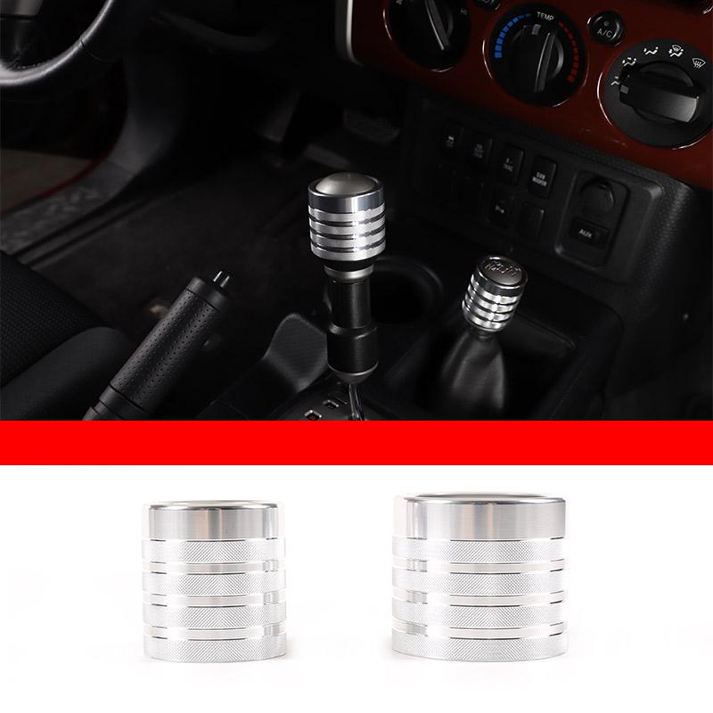 

For Toyota FJ Cruiser 2007-2026 Aluminum Alloy Car Shift Lever Cover Handbrake Lever Cover Decorative Sticker Car Accessories