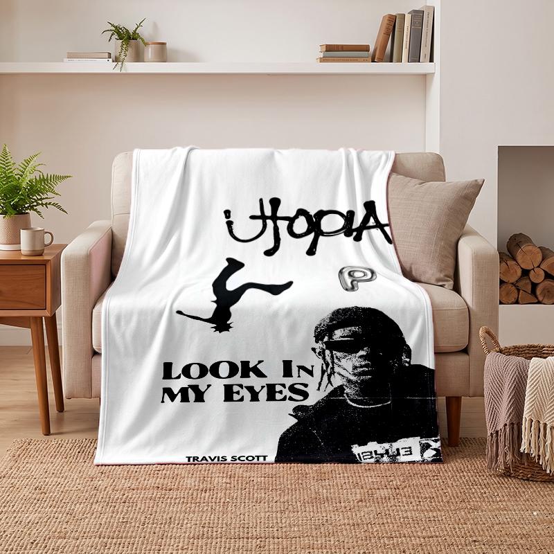 Travis scott Soft Warm Flannel Blankets Comfortable Blanket for Home Decoration Gifting