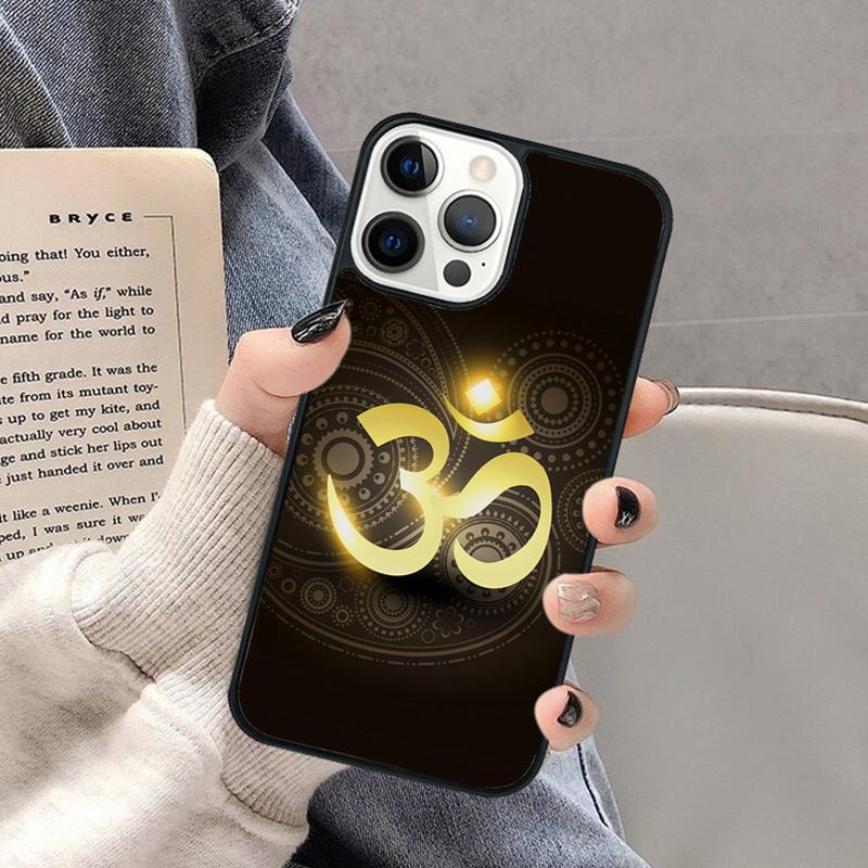 Aum Om Yoga Symbol Hindu Fitness Gym Phone Case for iPhone 17 Air 16 16e 15 Plus for Apple 13 11 12 14 Pro Max Cover