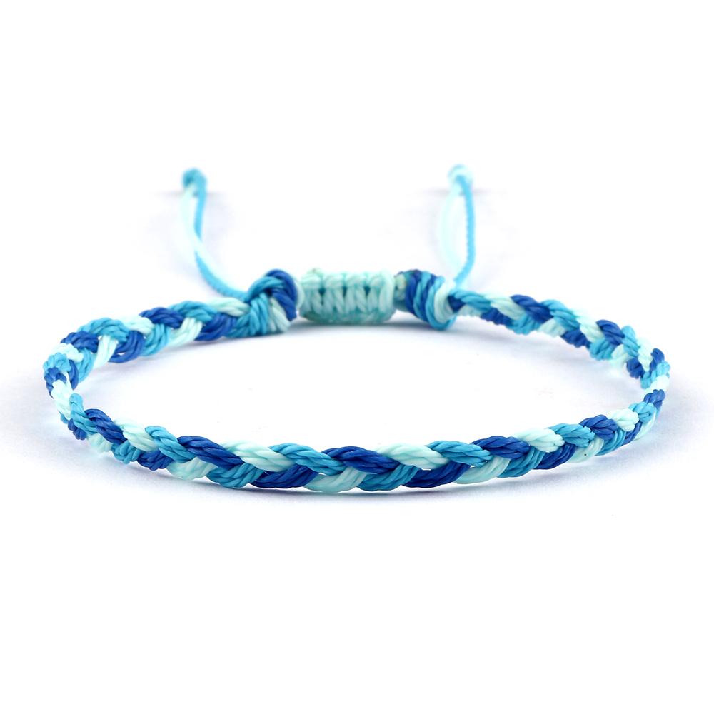 30 Hand-knitted Bracelets & Bangles for Women Men Mulitcolor Wax Line Braided Wristband Yoga Charm Jewelry Gift Adjustable