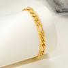 Stainless Steel Embossed Three To One Nk Chain Bracelet Plated 18K Gold Br-2413