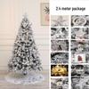Luxury Flocked Snow Christmas Tree with Ornaments for Home Décor