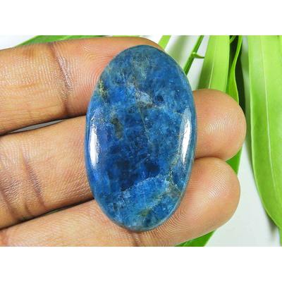 51ct Γνήσιος Νεον Μπλε Απατίτης Οβάλ Κρύσταλλος Καμποσόν Χαλαρή Πολύτιμη Πέτρα 23X40MM SK-2101