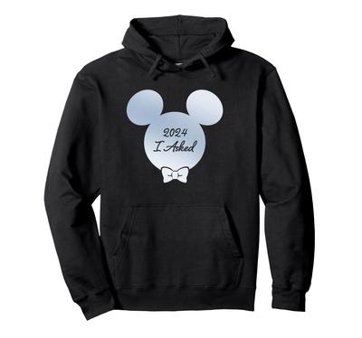 Disney Mickey Proposta Noivo Gravata Borboleta I ASKED 2024 Moletom Com Capuz