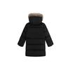 MLB New York Yankees Small Logo Hooded Mid-Length Down Jacket Winter Unisex outerwear Black 3ADJEC716-50BKS