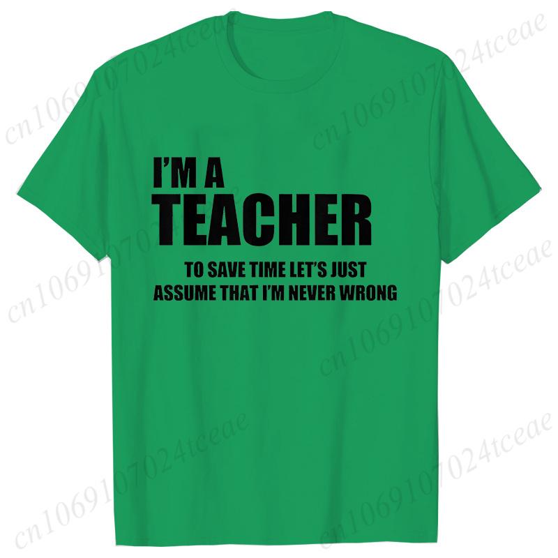 Fashion Harajuku I'm A Teacher To Save Time Print Ladies T-shirt Casual Basics O-collar Black Tshirt Short Sleeve Women T-shirts