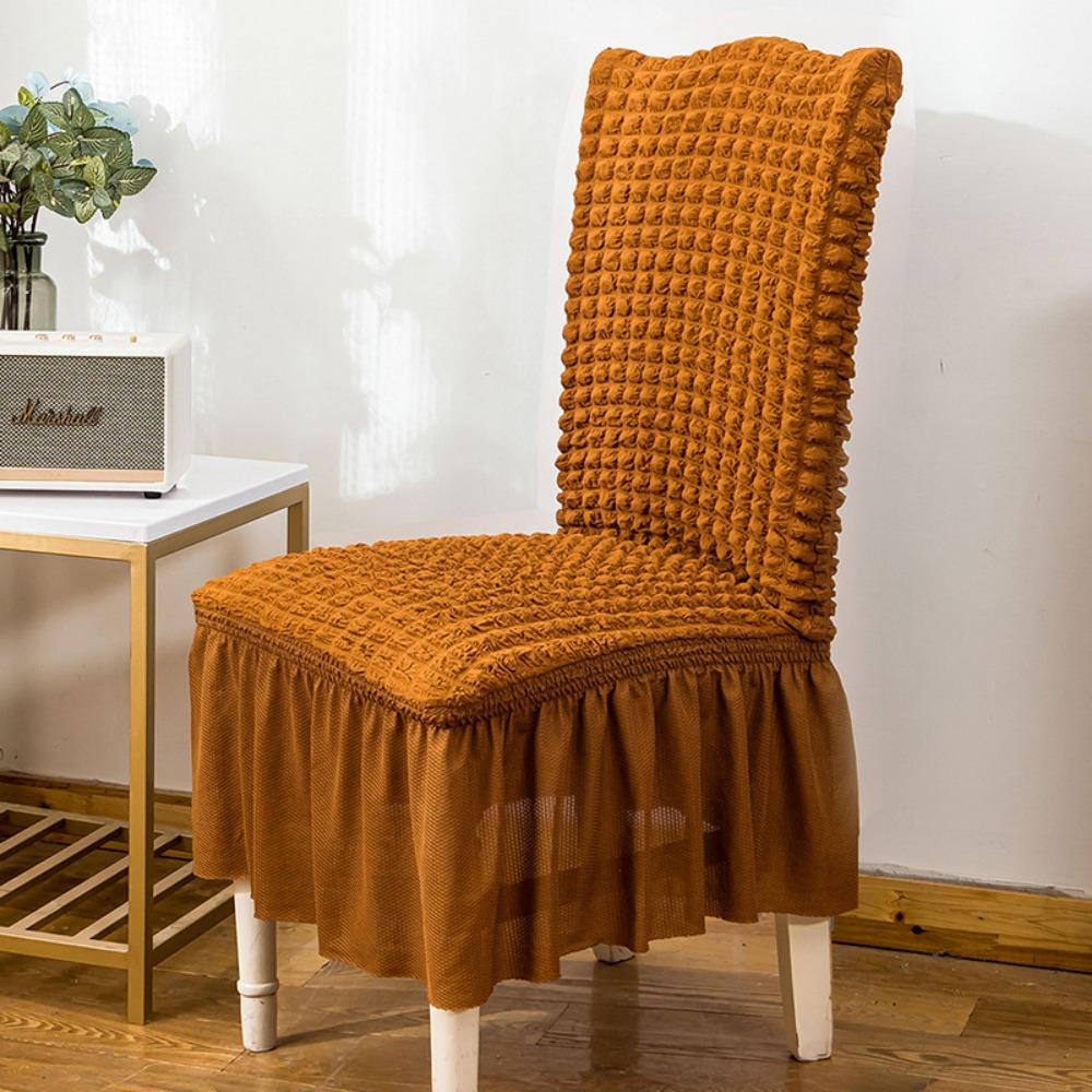 3D Bubble Lace Chair Cover Universal Stretchable Full Coverage Dining Chair Slipcover