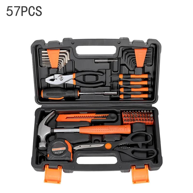 19/43/120 Piece Hand Tool Kit Set with Toolbox MultiFunctional Household DIY Tool Set with Screwdriver Hammer Wrench Pliers Tape
