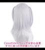 CaseEden Cosplay Wig, Full Wig, Heat Resistant, Long, Silver Hair with Blue Mesh, WIG5531