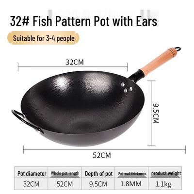 Balde Pre-Seasoned Round Bottom Iron Wok
