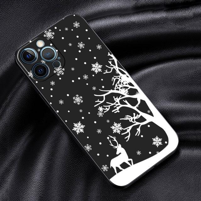 Case For Apple iPhone 14 13 11 12 Pro 7 XR X XS Max 8 Plus 6 6S SE 2022 13Pro Black Soft Phone Funda Merry Christmas