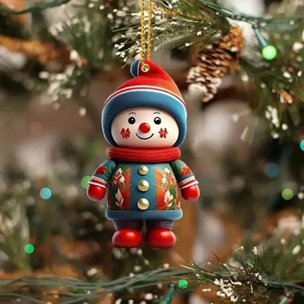 New Christmas Tree Decoration Pendant Multifunction Acrylic Durable Material Christmas Santa Atmosphere Props Winter Decorations