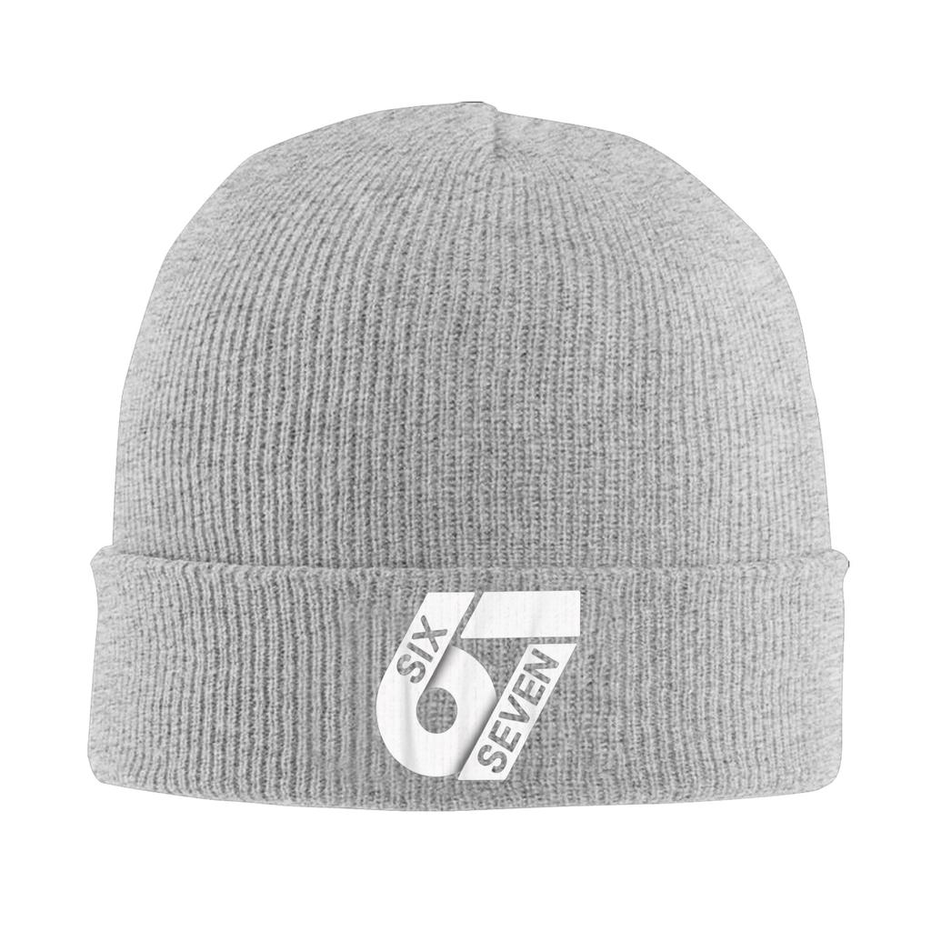 Fun Six Seven 6 7 Meme Design Knit Hat  Beanie Hats Gym Warm Soft Men Women Bonnet Hats Autumn Winter Design Casual Caps Gift