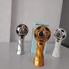 2026 model football handheld fan, cooling turbine, portable, small, neck-hanging, high-speed, cold compress, rechargeable fan