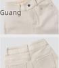 2025 Lente Dames High Waist Fleece-Gevoerd Off-White Harem Jeans
