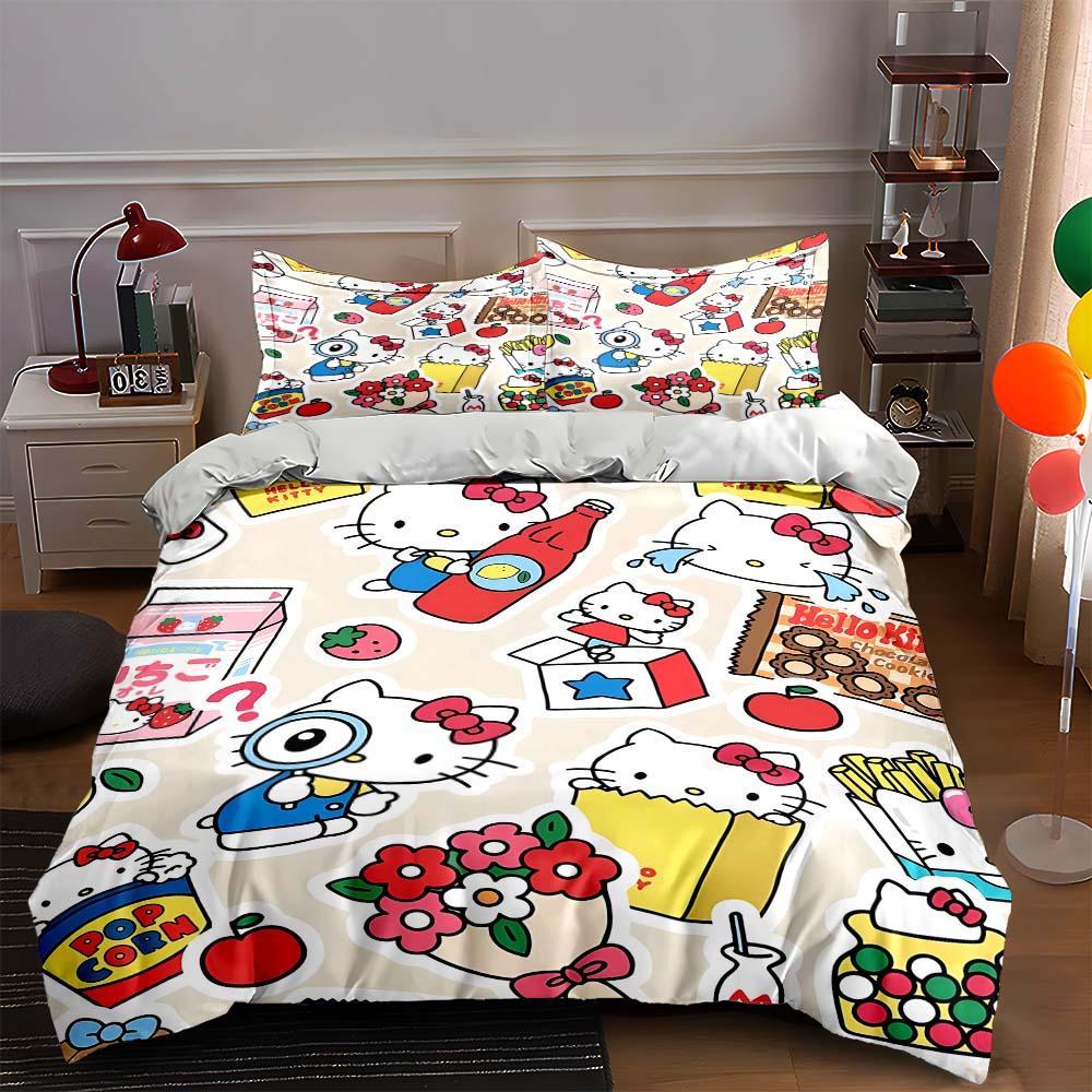

Cartoon food motifs. Bedding Duvet cover sets Duvet covers Pillowcases gifts (1 * Duvet Cover 2 * Pillowcases, without duvet insert) 135x200cm