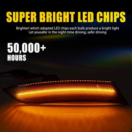 For 2013-2017 CADILLAC XTS FRONT SIDE MARKER LIGHT NEW LEFT & RIGHT AMBER YELLOW