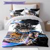 Juego de Ropa de Cama con Estampado de Dibujos Animados Colcha Funda de Colcha Funda de Almohada Decoración del Hogar Regalo de Cumpleaños (1 * funda nórdica + 2 * fundas de almohada, sin núcleo)