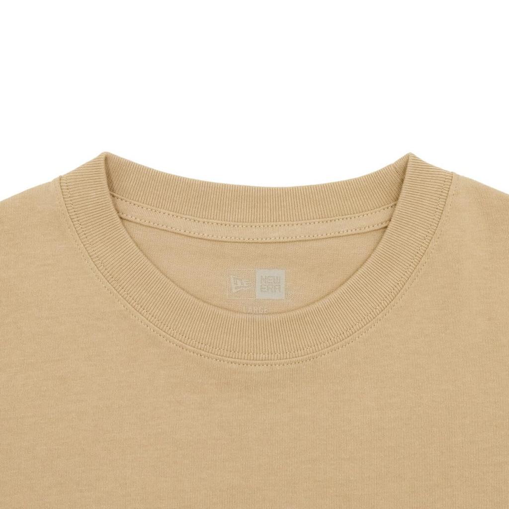 NEW ERA Cotton T Shirt Oversized Box Logo White Camel XL
