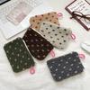 Small Retro Cosmetic Bag Lipstick Key Card Data Cable Storage Pouch Travel Organizer Wallet  Makeup Bag Coin Purse