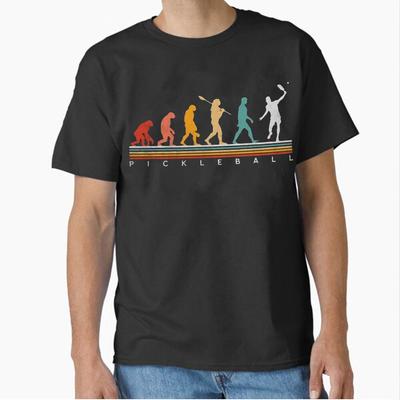 Pickleball Evolution TShirt Funny Retro Graphic Tee for Pickleball Players Enthusiasts Multiple Colours Graphic T Shirts